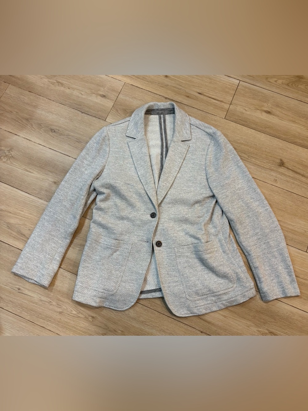 Faherty Womens Heather Grey Inlet Knit Blazer medium m flexible soft